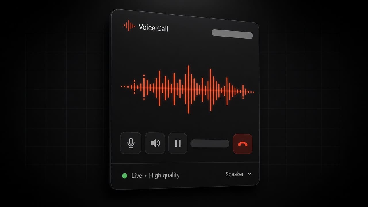 Call card with a transcript snippet and a suggested next reply.